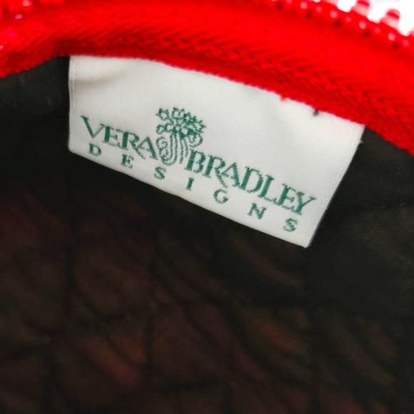 Vera Bradley Designs Red Long Strap Shoulder Bag CLEAN Beautiful UEC - Picture 4 of 8